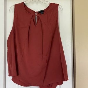 Plus Size Sleeveless Blouse with Cut Back